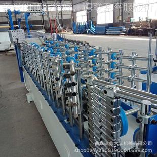 全自动在线包覆机备门边线线门套板辊压合条齐全pur包设覆多机