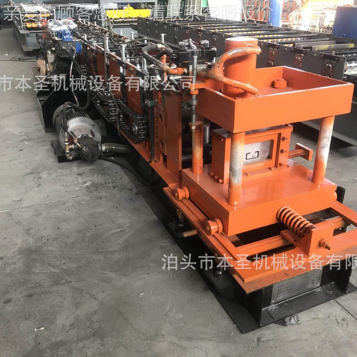 现货供应C型钢成型设备 全自动C伏型条机C型钢弯80-300型光支架冷