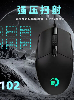 哥诺G102有线鼠标电竞游戏自定义吃鸡压枪CS电脑RGB办公宏编程USB