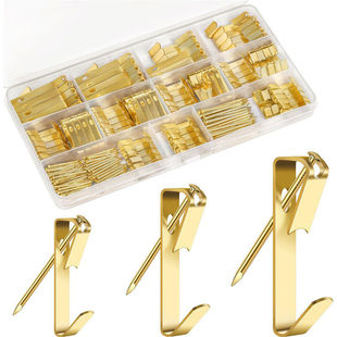 供跨境20lb30lb50lb木墙挂钩100套盒装日用隐型衣勾相框箱包暗挂