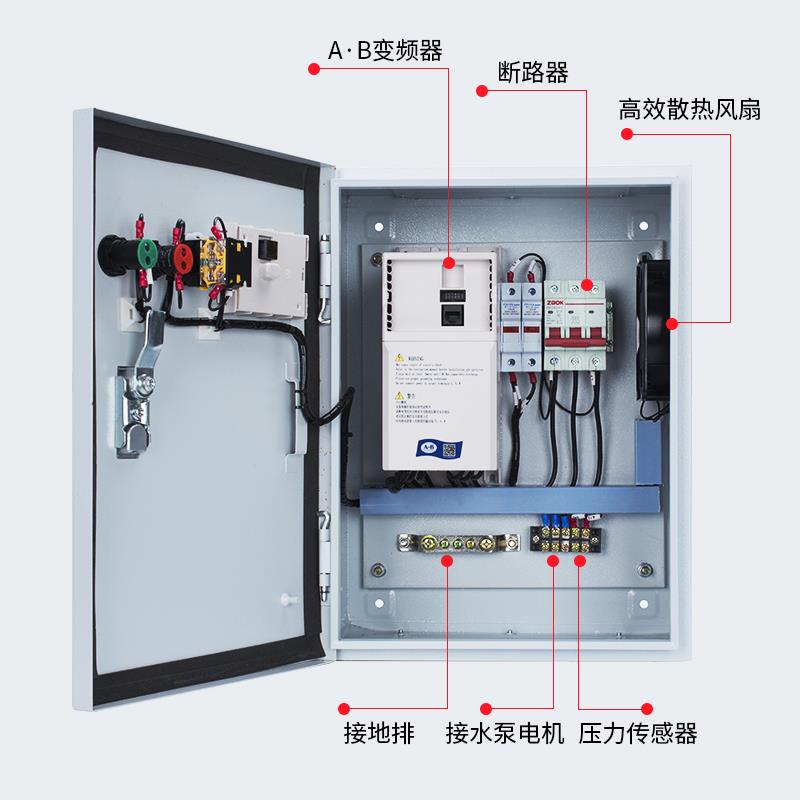 9P1E风机电机调速水泵恒压供水变频器控制箱柜1.5-2.2-4-5.5-7.5-