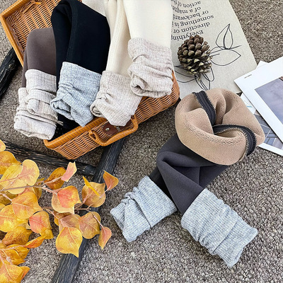 【黑科技蓄热】谢金毛冬装女童高腰弹力加绒打底裤800g不掉档外穿