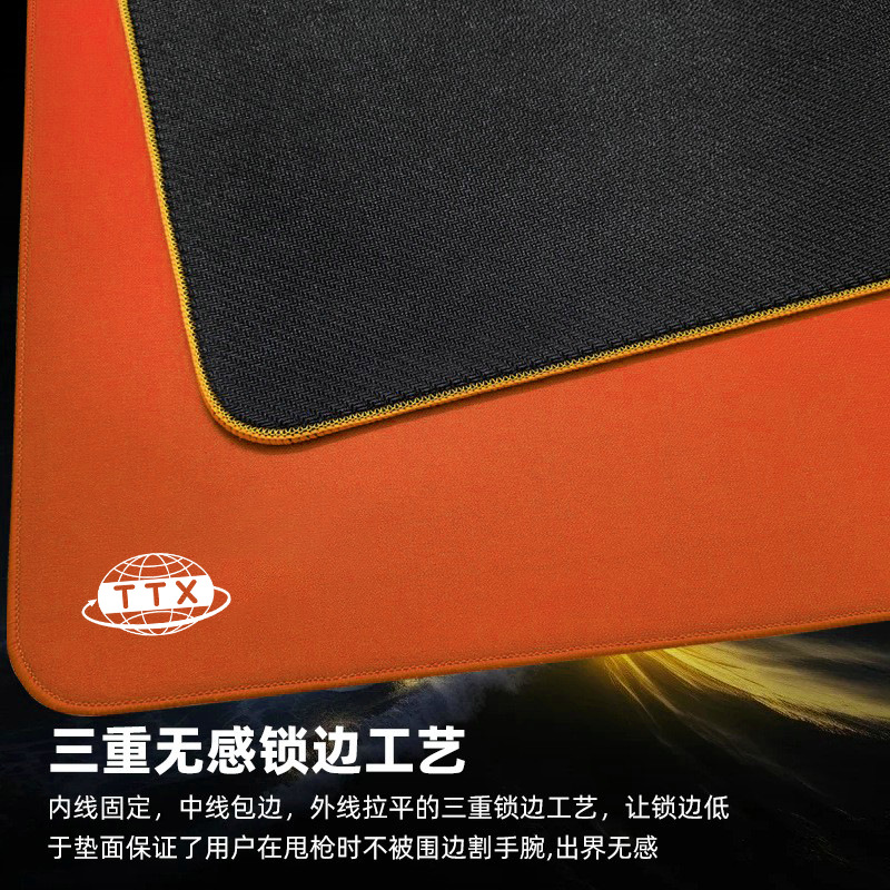 超软橡胶电竞游戏鼠标垫键盘垫电脑办公桌垫锁边纯色大号鼠标垫