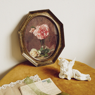 复古小众艺术卧室装饰画欧式客厅餐厅法式挂画美式轻奢背景壁画