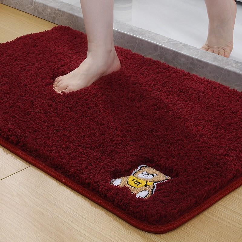浴室地垫吸水卫生间脚垫防滑垫地毯垫子厕所门口家用毛绒垫