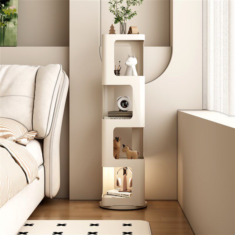 棠克客厅旋转书架落地置物架儿童转角简易卧室电视旁小书柜收纳架