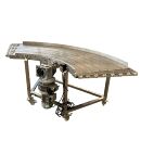 其他设备衔接链板输送机 锅包肉输送线网带 茄盒拐弯式 输送网带