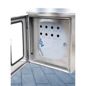 不锈钢配电箱户外304L双层门IP65控制箱低压室外三防箱可以带抱箍