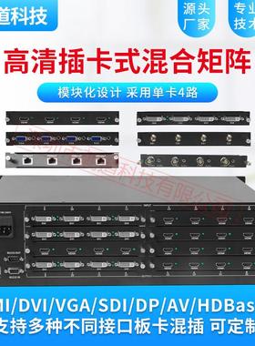 16进16出高清混合矩阵8/12/20/24/28HDMI/VGA/DVI视频切换器插卡