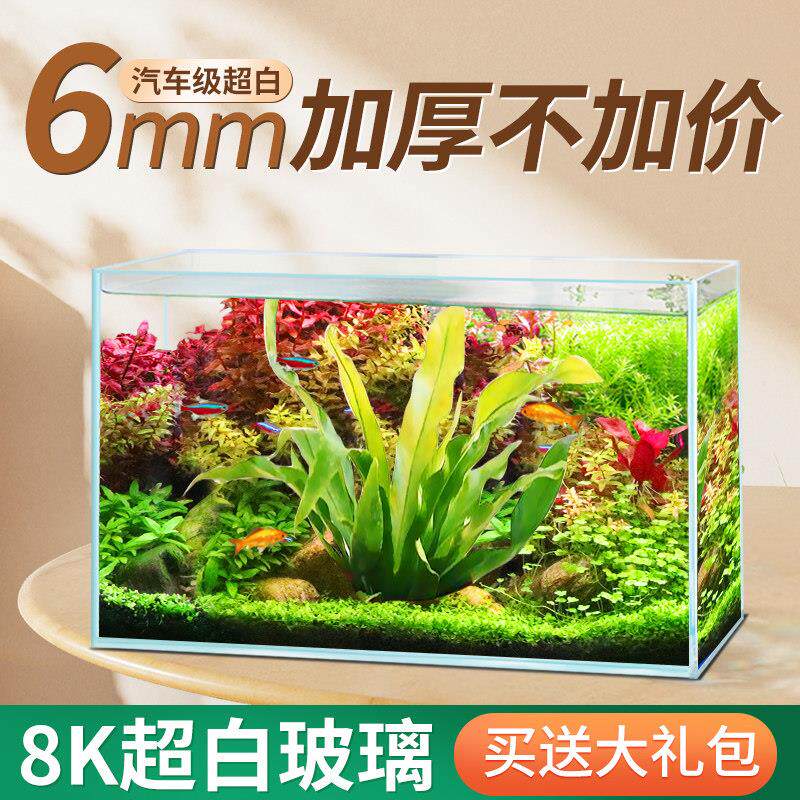 贝森金晶五线 线超白鱼缸玻璃桌面大2024新款小型客厅溪流缸生态