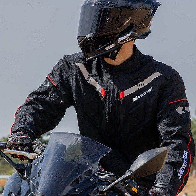 美国VOERH四季摩托车骑行服夹克套装男夏季防水通勤赛车服拉力服