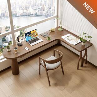 卧室实木转角书桌L型学习桌书桌电脑桌拐角墙角工作台7字型书房