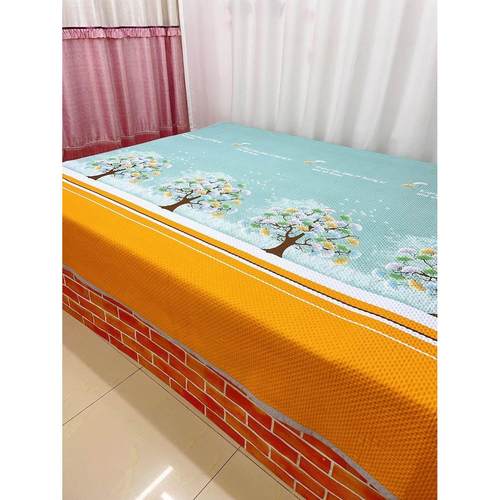 四季通用床盖炕盖榻榻米盖双面可铺花边款三层夹棉防滑公主炕单