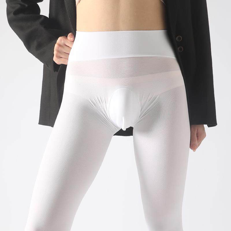 有脚型80D天鹅绒连裤袜女高腰无缝裆打底袜春秋薄提臀无痕丝袜男