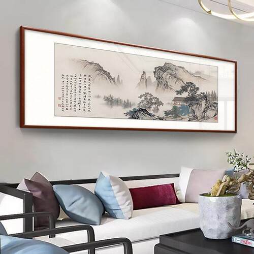客厅挂画 画山水画 画中式办公室沙发背景墙挂画 画水墨茶室装饰