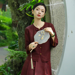 西子桑蚕丝非遗香云纱新中式外套