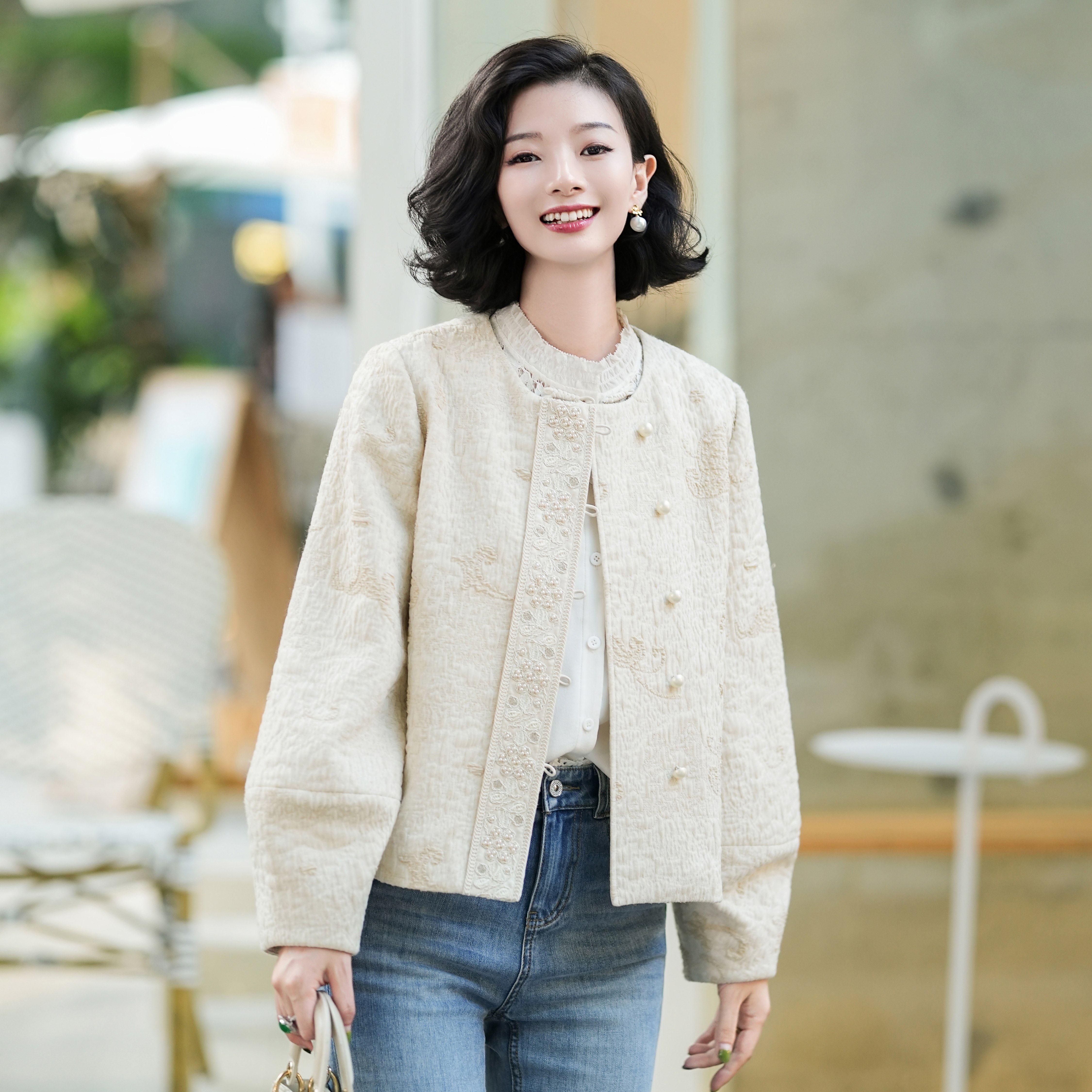新中式精致休闲风轻奢上衣外套女图片