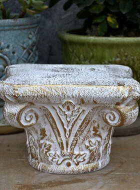 欧式家居落地陶艺摆件 阳台庭院花园花盆底座 家居装饰品 底座