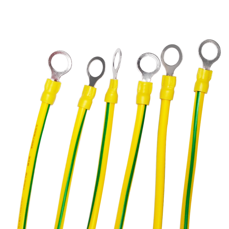 光伏板接地线 黄绿双色接地线2.5/4/6平方桥架机房设备跨接线纯铜