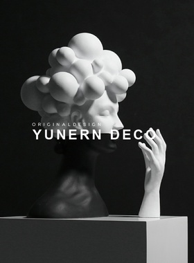 现代轻奢高档软装饰品售楼处样板房间人物造型酒店艺术品雕塑摆件