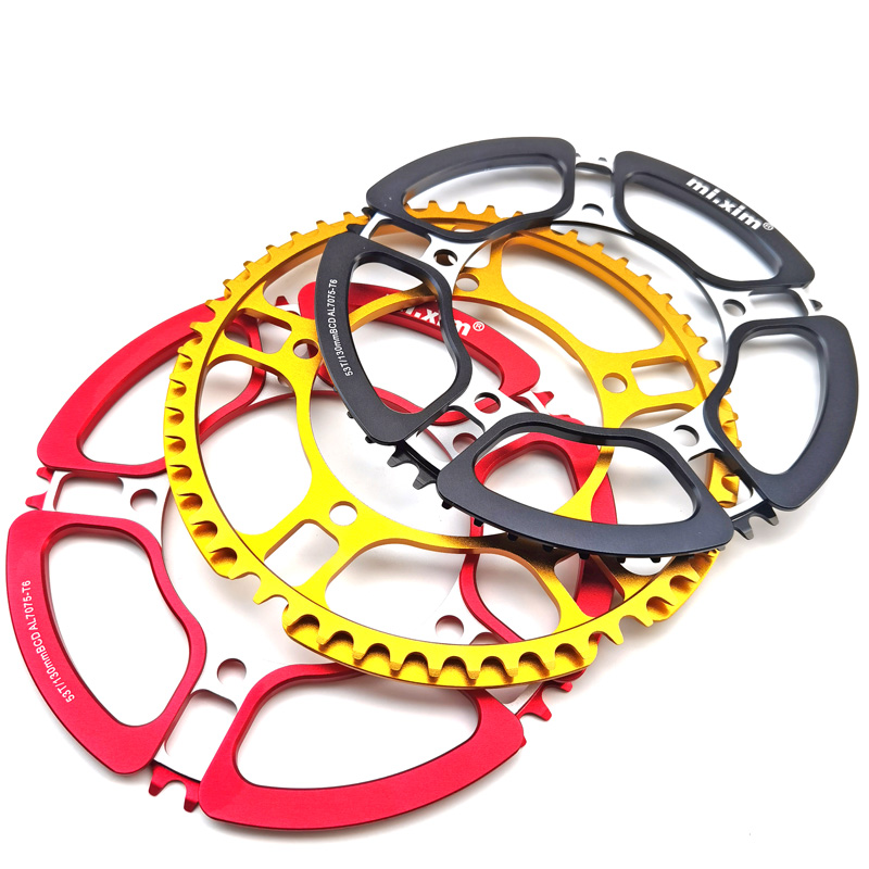 mi.xim花瓣公路车小轮车折叠车中空一体牙盘齿盘 单盘 53T 带中轴