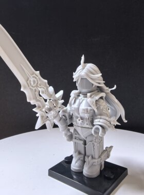 火神玛薇卡·原神/光固化树脂打印第三方小人仔穿戴素模两个头发