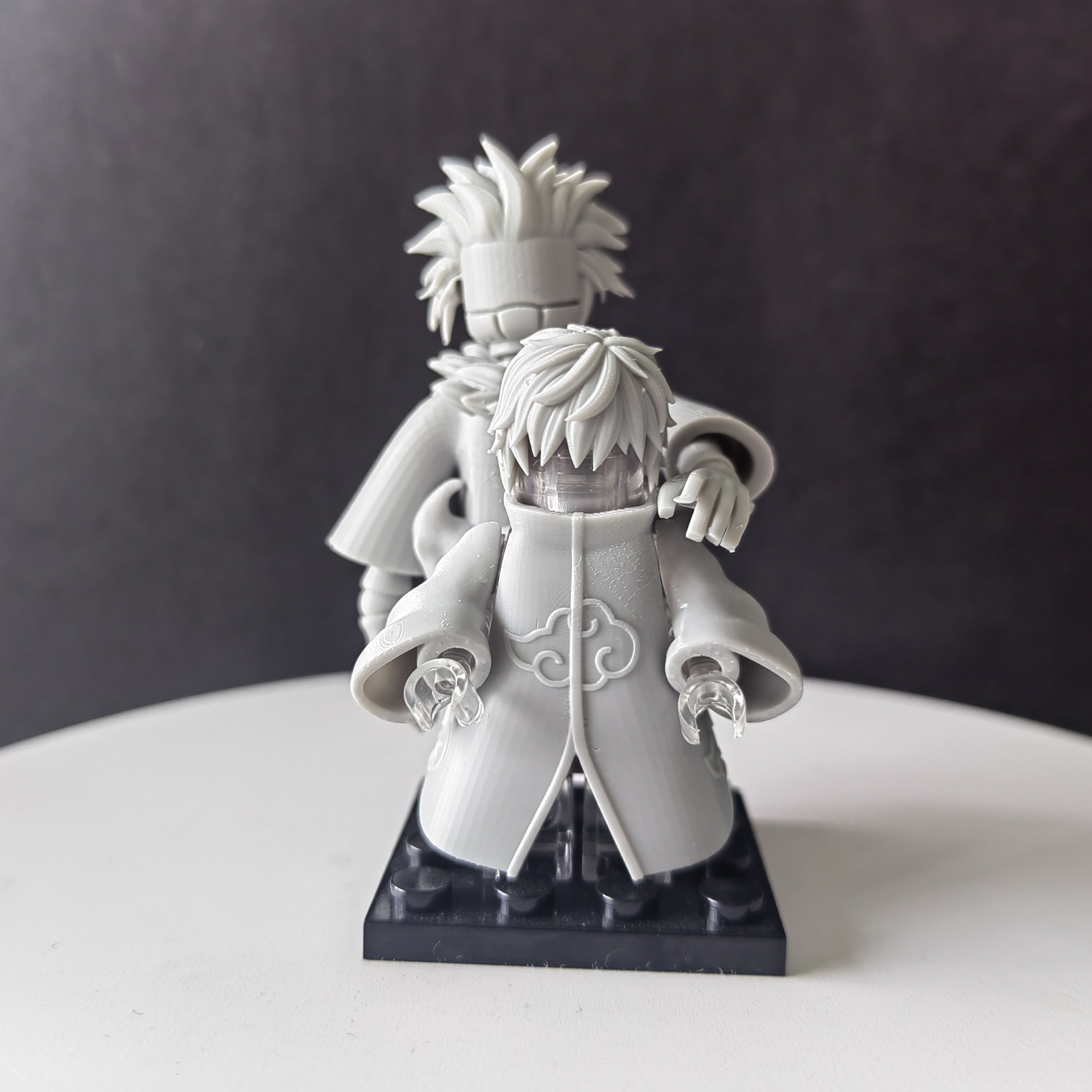 蝎Sasori•晓组织|光固化打印的第三方MOC小人仔穿戴白模火影人物