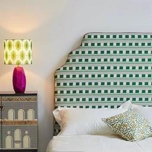 法式布艺实木软包床头板可定制床屏落地高靠背床头单买 主卧大床