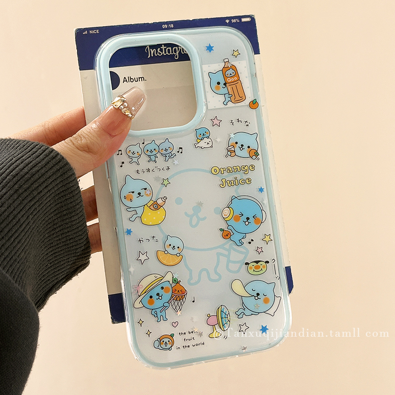 日韩可爱卡通星星酷儿适用苹果16promax手机壳iphone15pro新款13小众14promax硅胶14女款15网红16pro创意全包