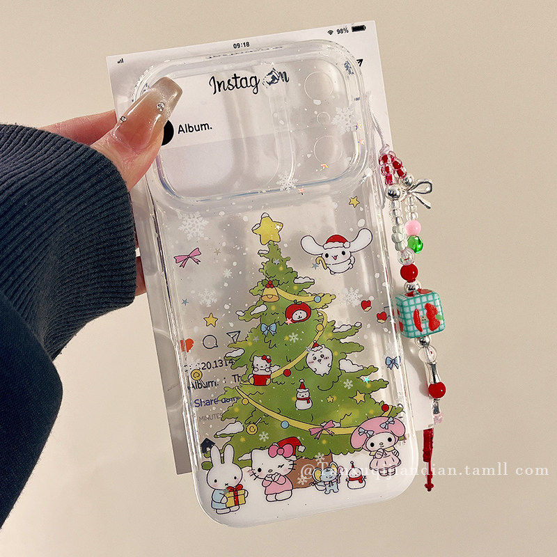 可爱少女心圣诞树三丽鸥适用苹果17promax手机壳iPhone16Pro新款15带链条14pro防摔15Pro小众13创意17Pro全包,3C数码配件,手机保护套/壳,淘宝优惠券,粉丝福利购,淘宝优惠卷