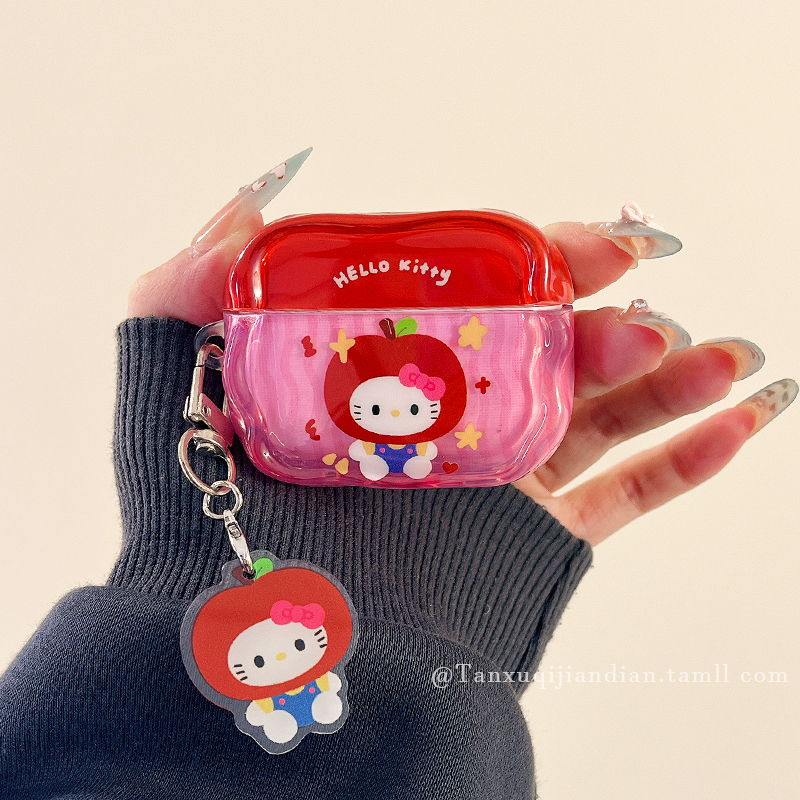 红苹果HelloKitty适用苹果耳机套
