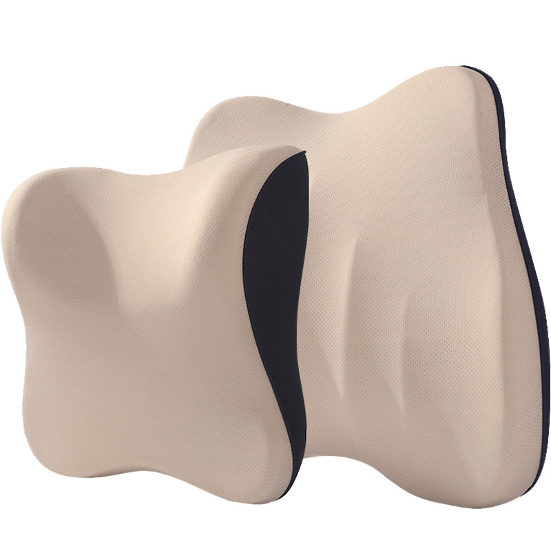 爱车屋汽车头枕护颈枕车用靠枕座椅头枕一对高档记忆棉车载头靠