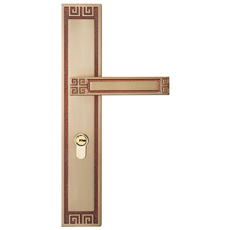 雷鸟新中式双扇门对开门锁双开门金色别墅入户大门子母门大号门锁