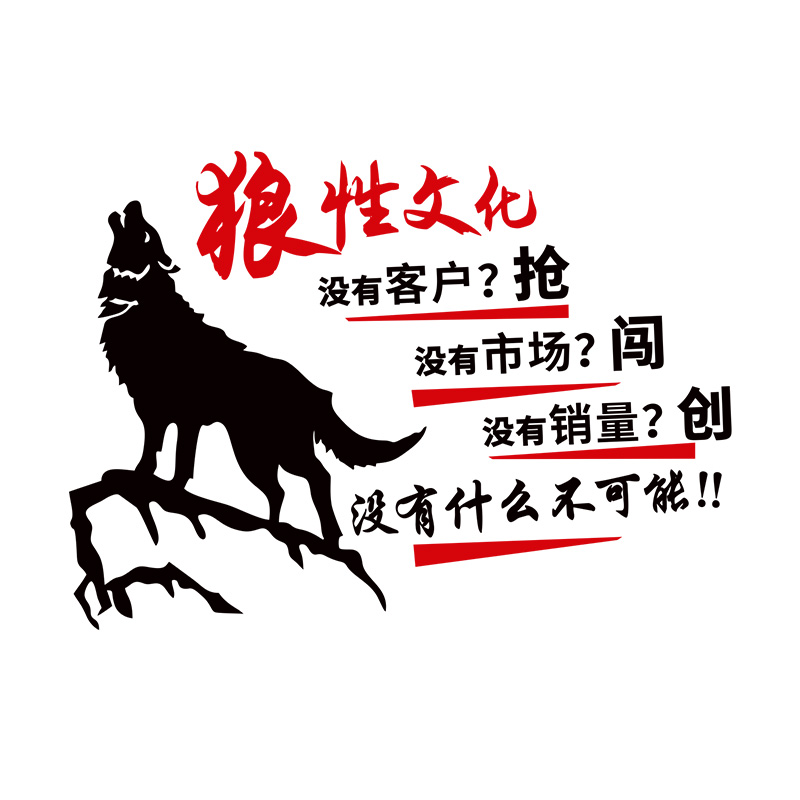 房产中介销售员工激励标语业务员团队励志墙贴公司办公室背景装饰