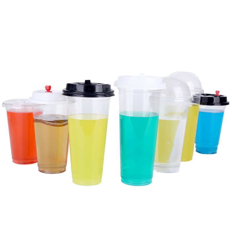 90口径370/420/500/520/550/600/660700塑料光杯一次加厚奶茶杯