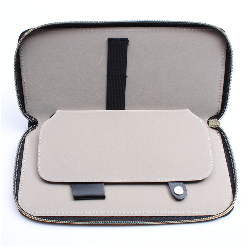 高档剪刀黑色包美发剪刀理发收纳包发型师工具包双把装拉链包