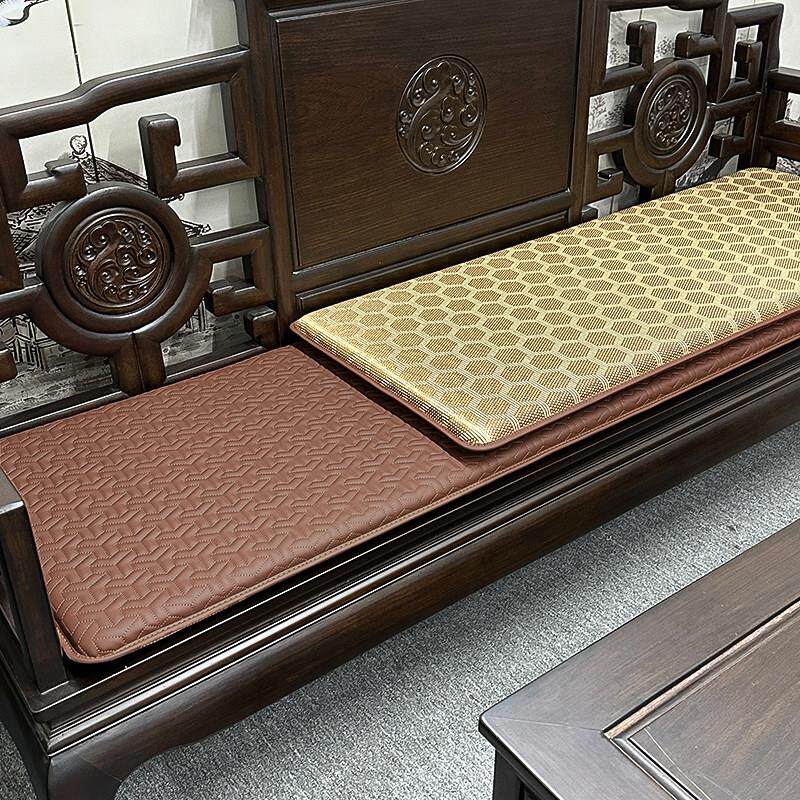 新中式红木沙发皮坐垫四季通用防滑高端实木椅子茶椅垫子双面定制
