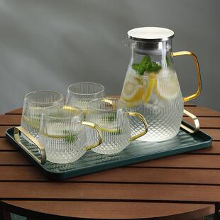耐高温玻璃杯带把手泡茶喝水杯子客厅待客牛奶饮料杯防爆家用套装