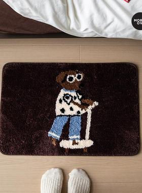 Moreover周日暂停键簇绒地垫客厅地毯床边毯家用北欧茶几毯地垫