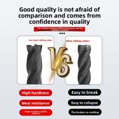 石墨专用铣刀钨钢加长立铣刀PCD金刚石涂层电极碳纤维4刃平底铣刀