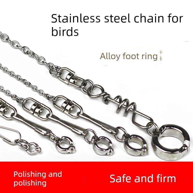鹦鹉牵引绳不锈钢鹦鹉脚炼虎皮牡丹玄凤八哥鹩哥鸟站架开口脚环用,宠物/宠物食品及用品,鸟用放飞绳,淘宝优惠券,粉丝福利购,淘宝优惠卷