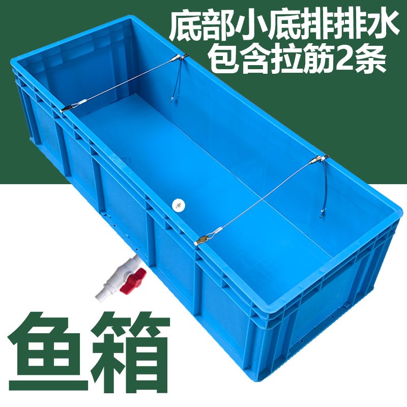 加厚鱼箱带拉筋排水鱼缸底排养殖箱乌龟缸水族箱海鲜缸大号塑料箱