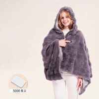 Electric heating blanket, usb rabbit plush thickened and fleece office warm heating shawl blanket waistcoat thumbnail 2