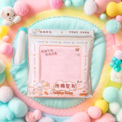 生态棉婴儿纱布兜尿布纯棉彩棉