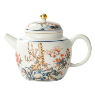 单个茶具提梁壶 陶瓷功夫茶壶家用粗陶侧把壶手抓壶泡茶壶茶道日式