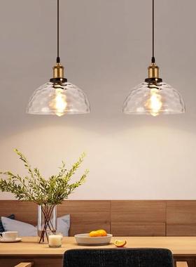 设计师的17213简灯餐厅璃轻奢复古工业餐桌吧台灯约风卧室床头玻