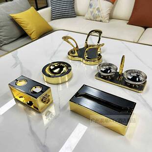 新款派KTV摆台商包厢用品果务面GXQ盘架全套话对筒架烟缸桌摆件