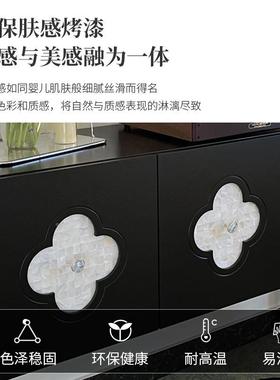 美式古USN玄关餐式边柜法中古风复黑色实简约门厅木入户设计师储