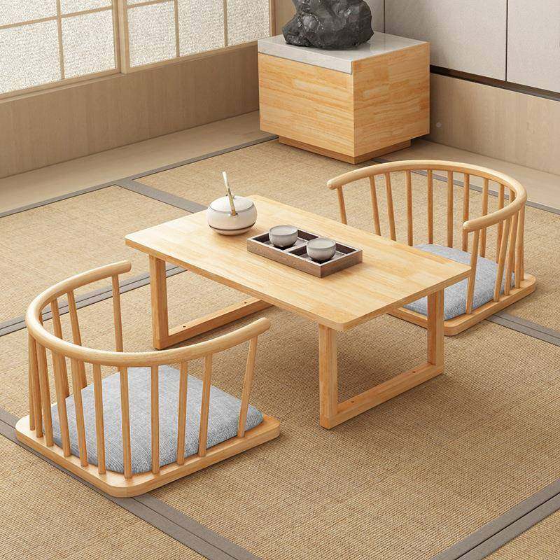 式无腿日椅榻榻米禅休椅实木和室OVD椅懒人椅日料店阳飘窗台椅闲
