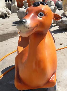 大玻璃卡通LH-BLG钢动物闲椅雕塑商场美陈公园休景观儿童椅雕塑品